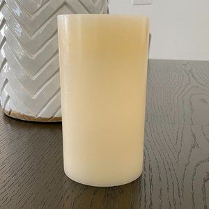 POTTERY BARN Ivory Wax Flameless Candle with Timer